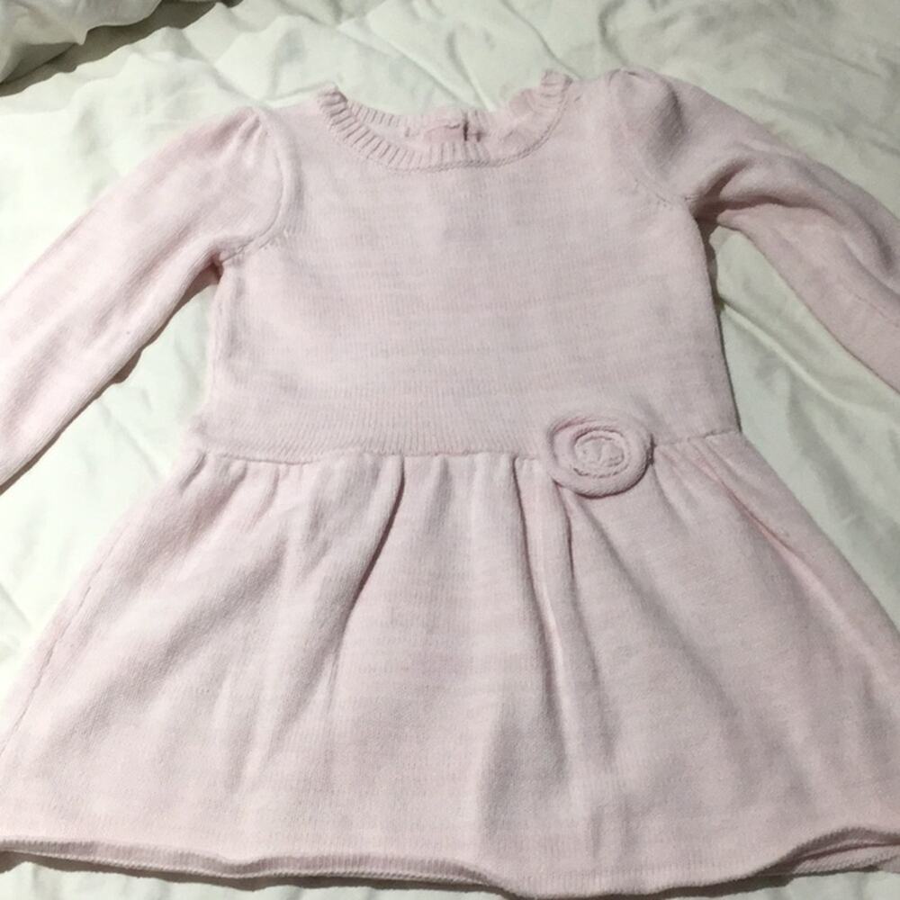 Crazy 8 pale pink drop waist sweater dress worn 1
